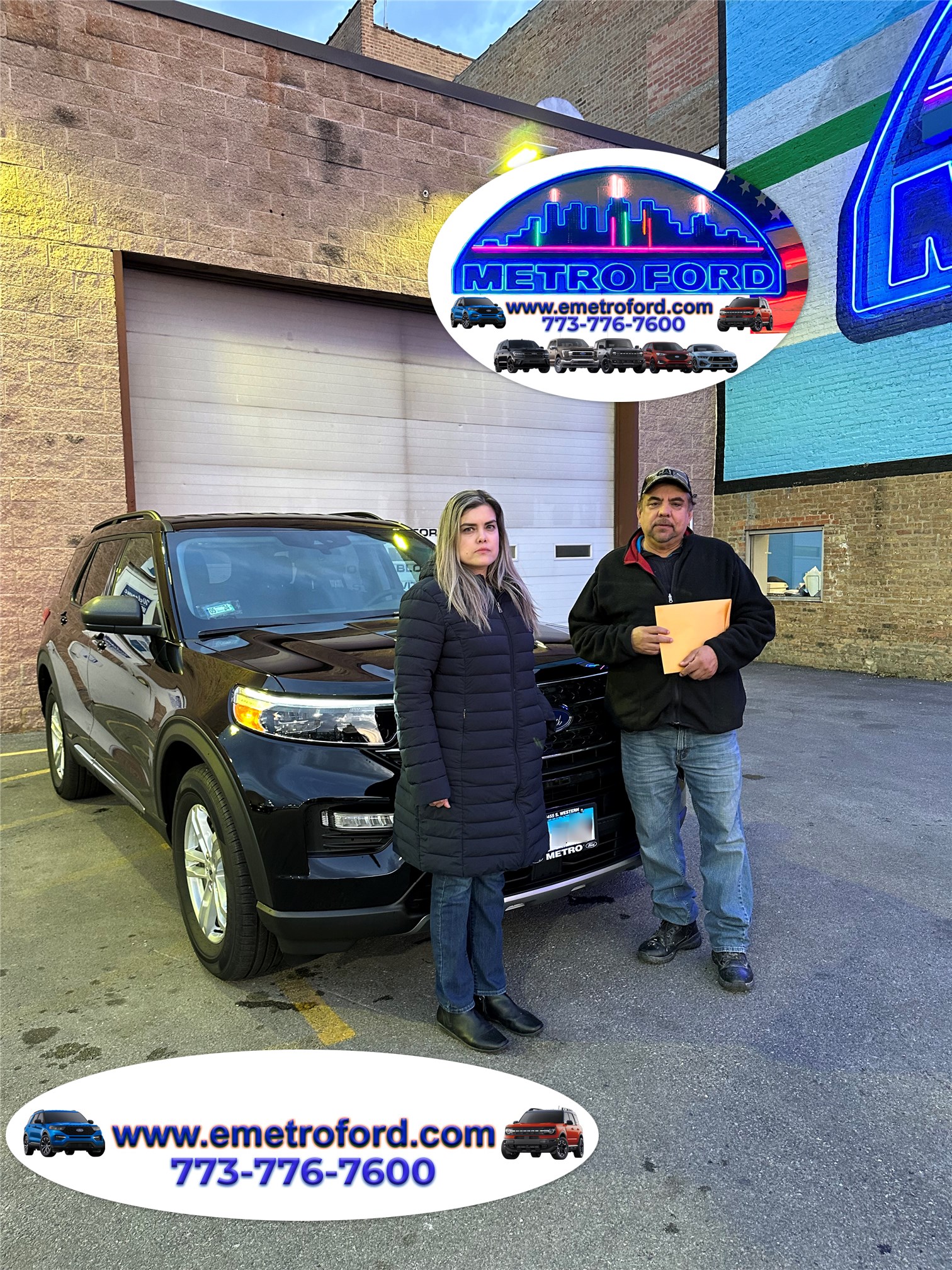 Jurados Family Purchases a New 2023 Ford Explorer - Metro Ford Chicago