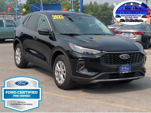 2023 Ford Escape Active in Agate Black Metallic — front three-quarter view