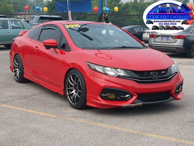2015 Honda CIVIC Si in Rallye Red — front three-quarter view